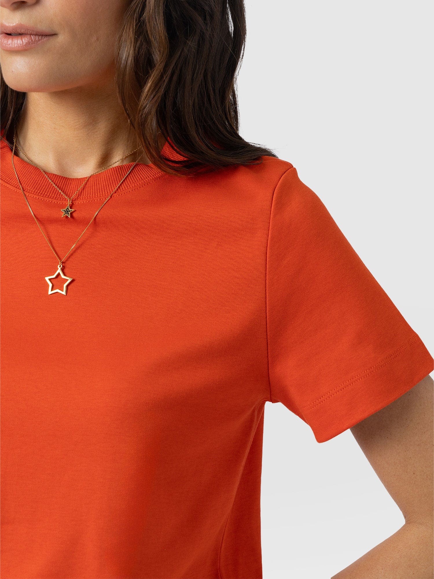 Chelsea Crew Neck Tee - Burnt Orange - Women's T-shirts | Saint + Sofia® USA
